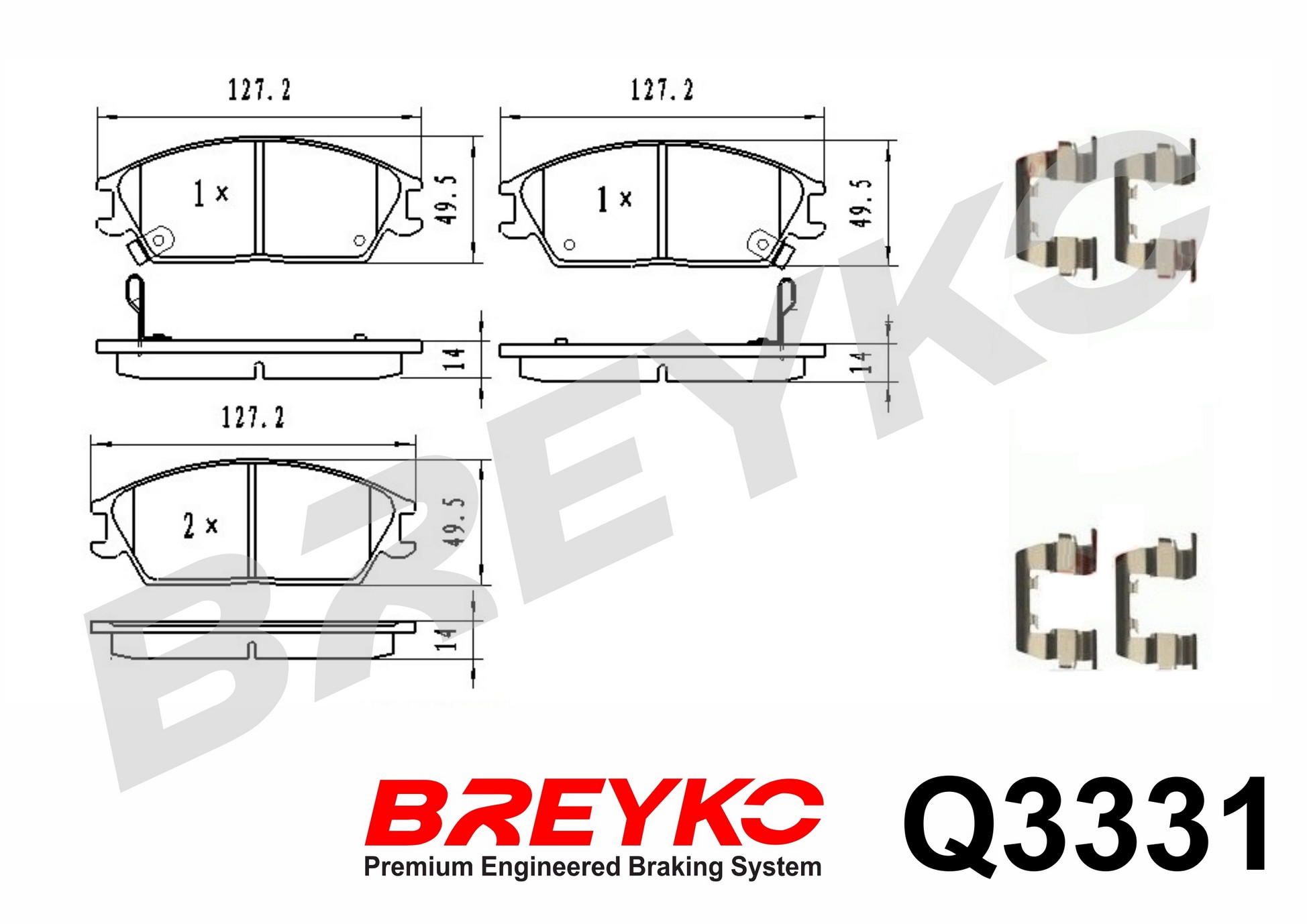 DAVID VASCO Q3331 BREYKO PREMIUM Brake Pad Set, disc brake