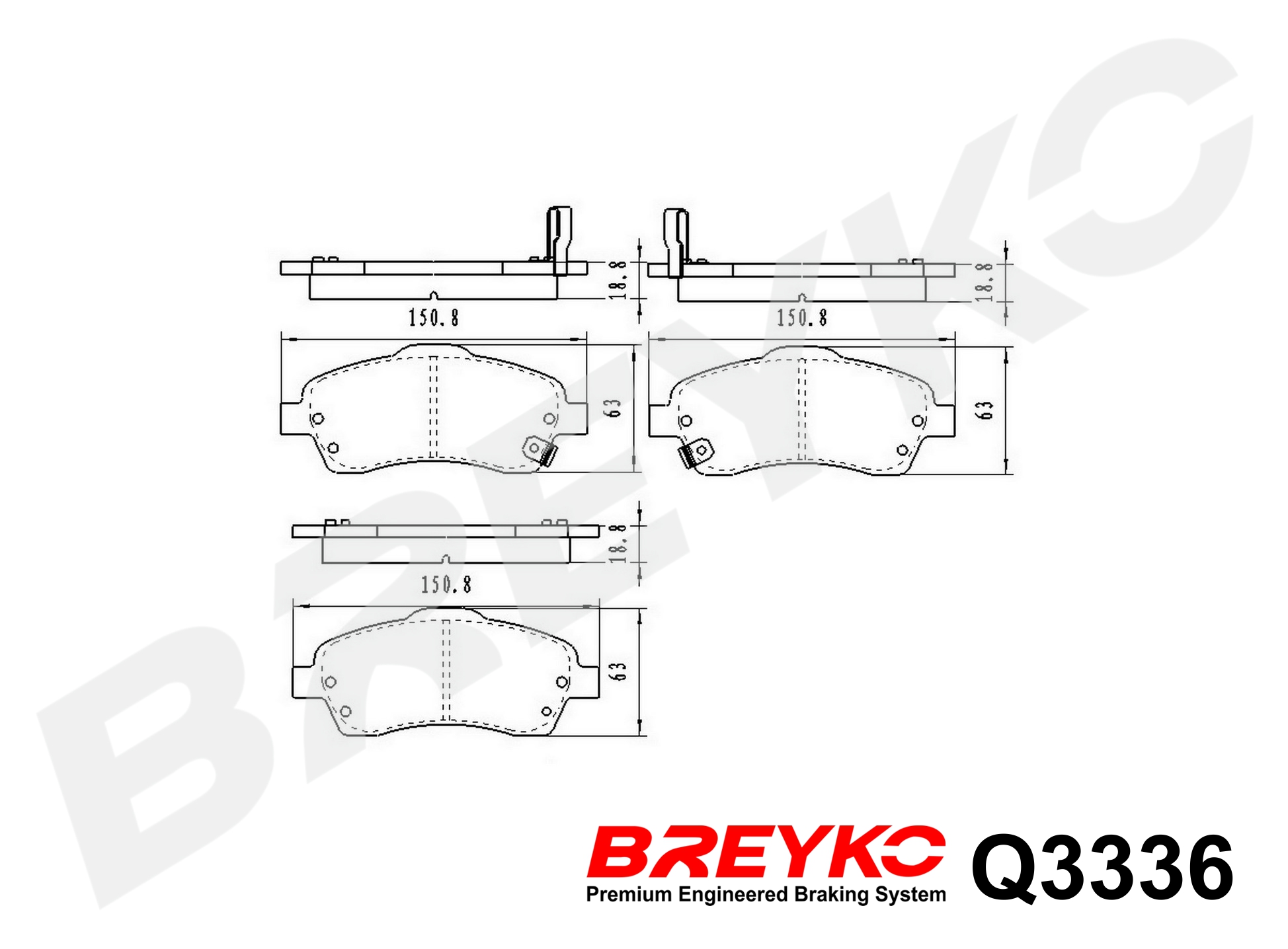 DAVID VASCO Q3336 BREYKO PREMIUM Brake Pad Set, disc brake