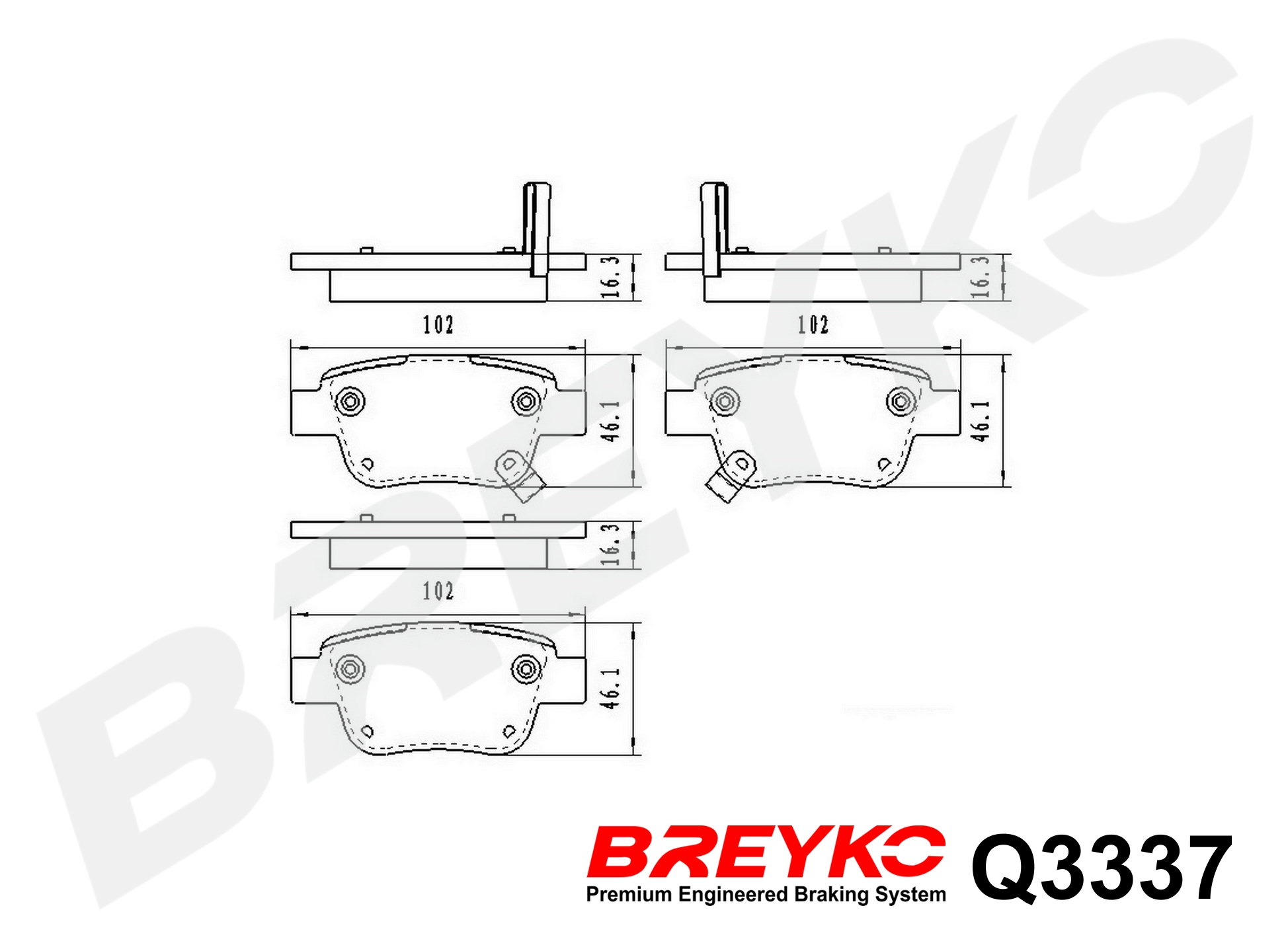 DAVID VASCO Q3337 BREYKO PREMIUM Brake Pad Set, disc brake