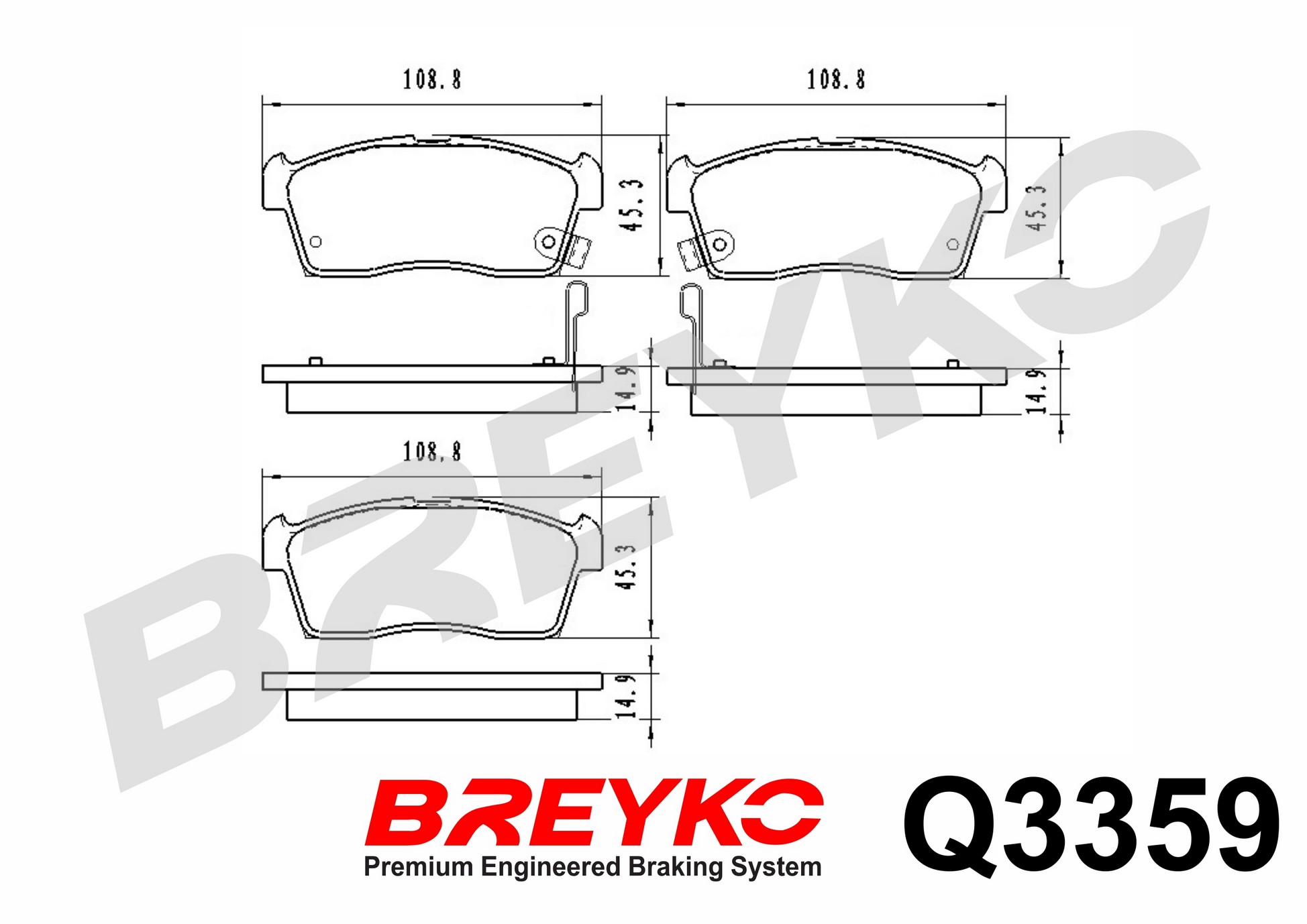 DAVID VASCO Q3359 BREYKO PREMIUM Brake Pad Set, disc brake