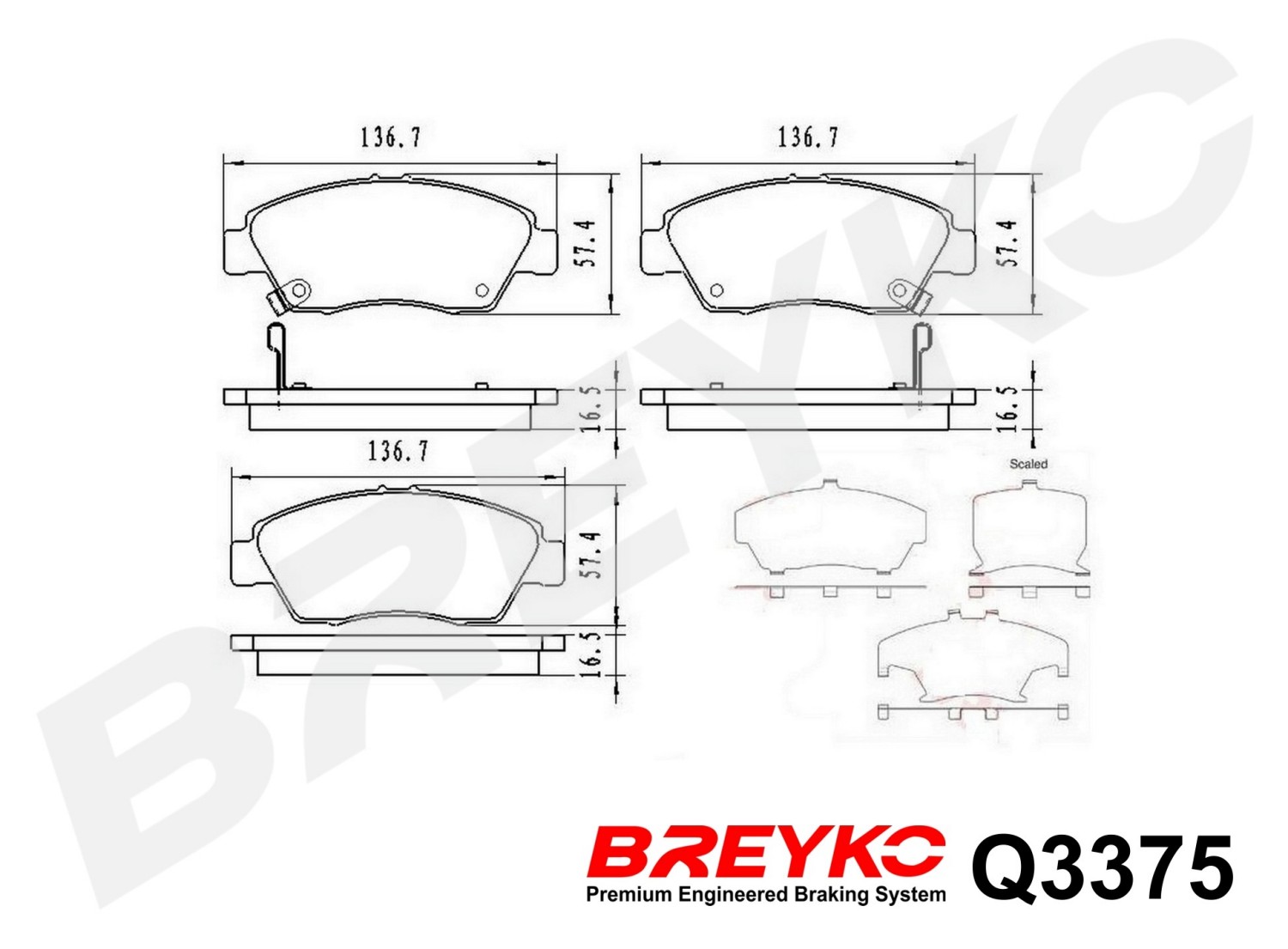 DAVID VASCO Q3375 BREYKO PREMIUM Brake Pad Set, disc brake