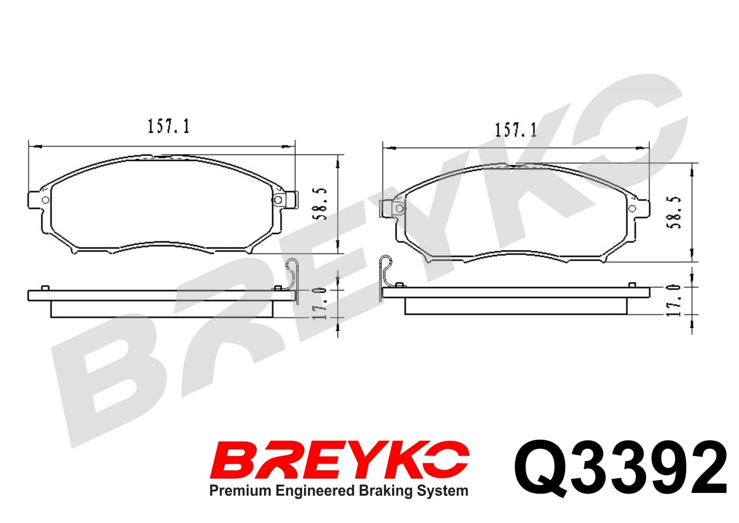 DAVID VASCO Q3392 BREYKO PREMIUM Brake Pad Set, disc brake