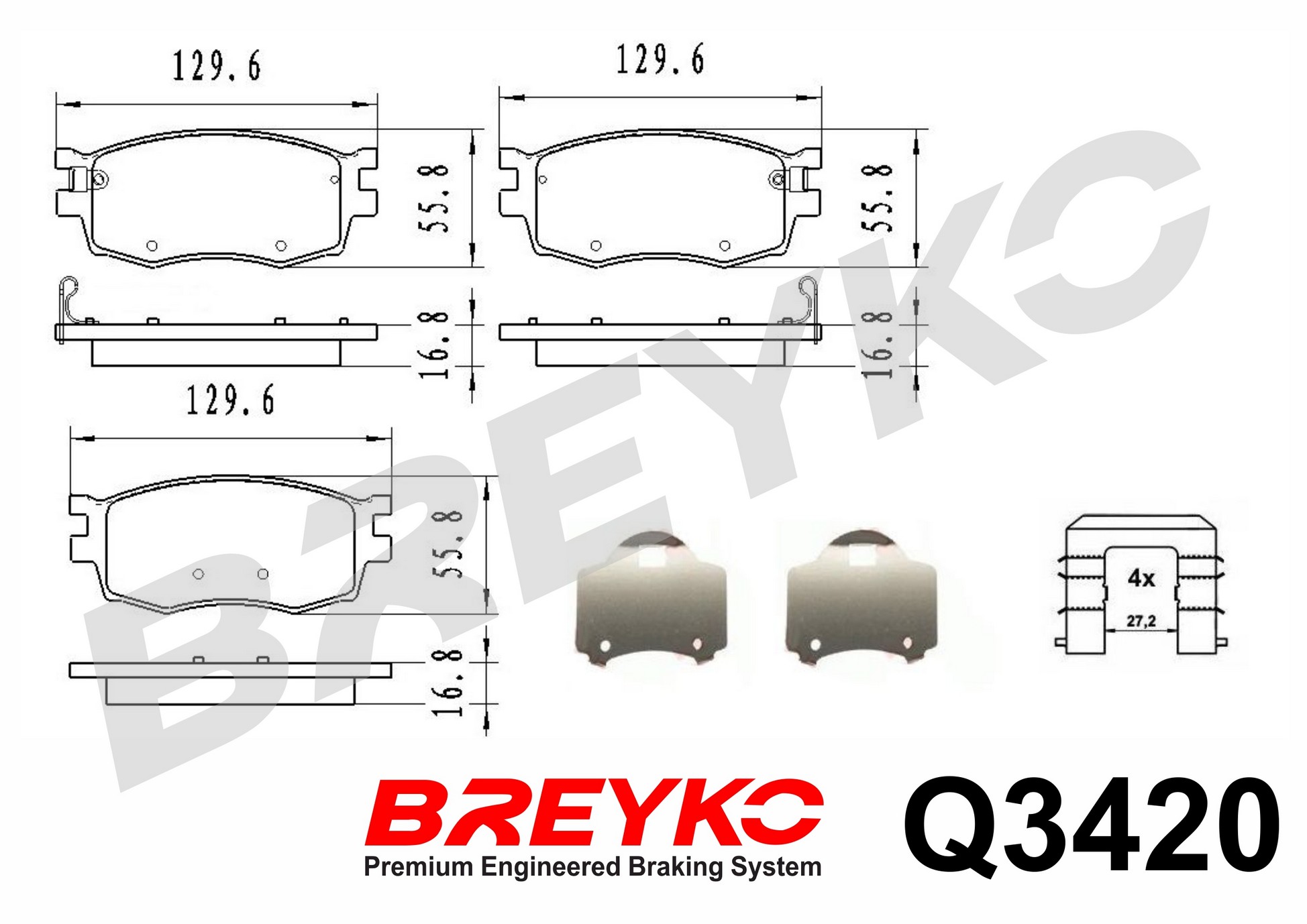 DAVID VASCO Q3420 BREYKO PREMIUM Brake Pad Set, disc brake