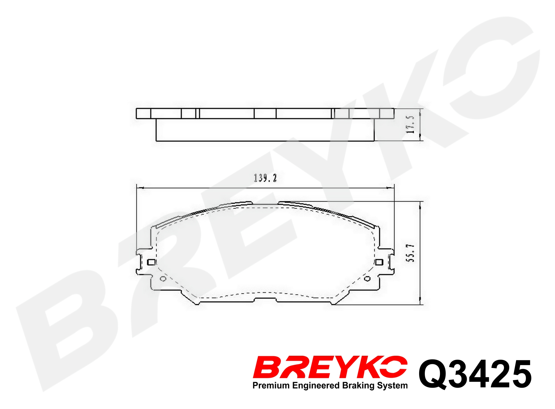 DAVID VASCO Q3425 BREYKO PREMIUM Brake Pad Set, disc brake