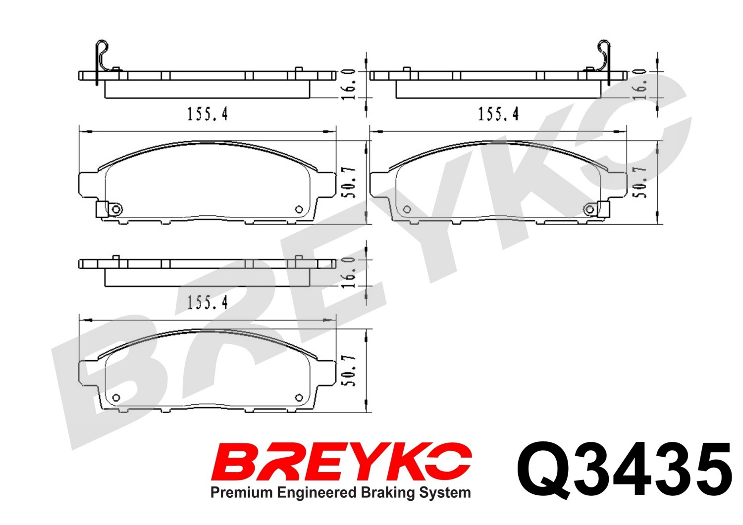 DAVID VASCO Q3435 BREYKO PREMIUM Brake Pad Set, disc brake