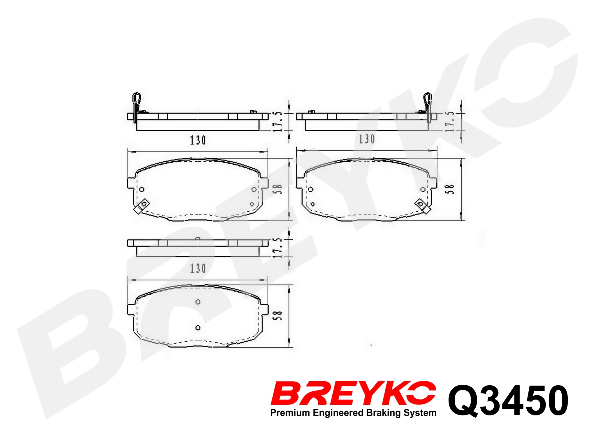 DAVID VASCO Q3450 BREYKO PREMIUM Brake Pad Set, disc brake