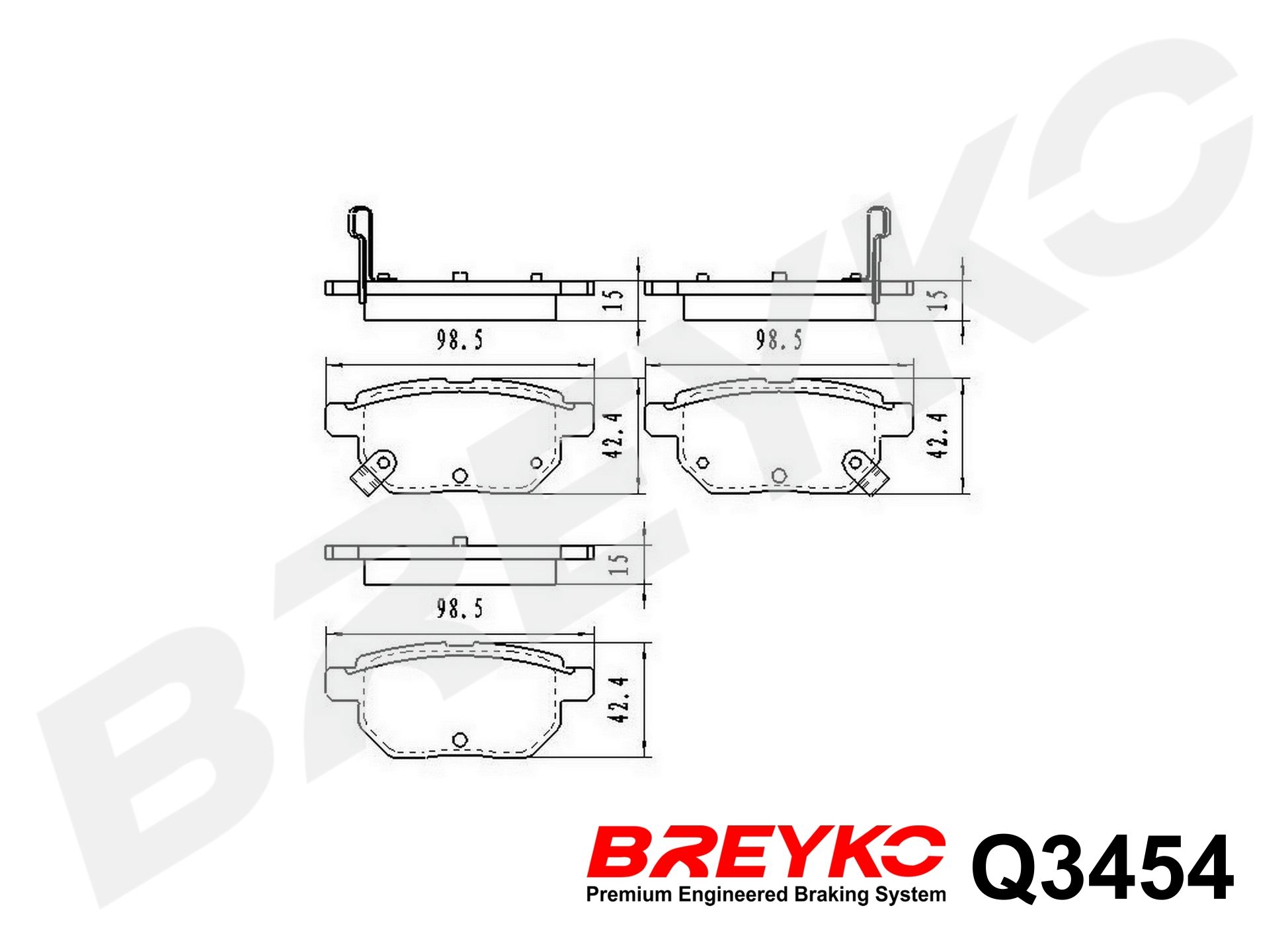 DAVID VASCO Q3454 BREYKO PREMIUM Brake Pad Set, disc brake