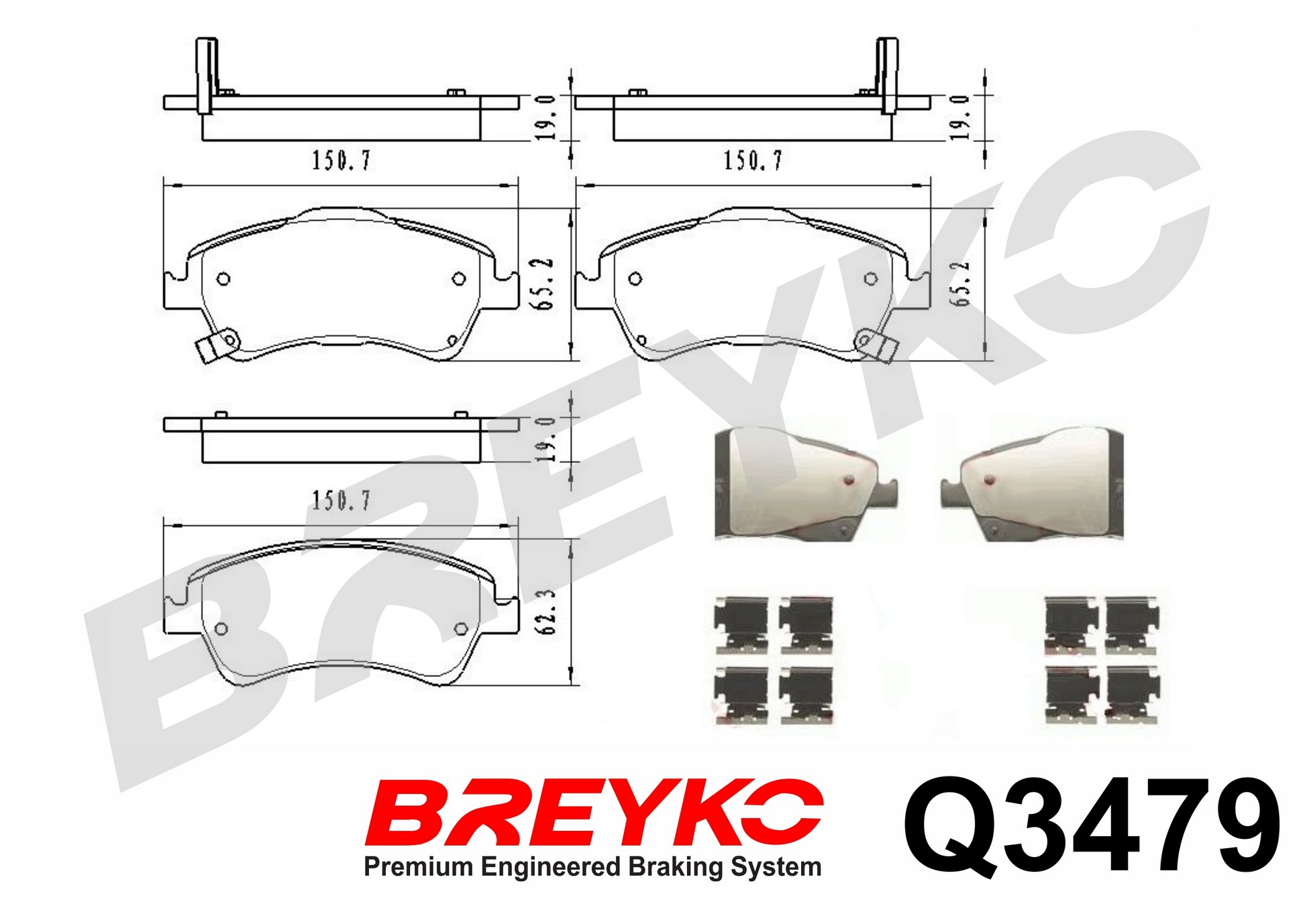 DAVID VASCO Q3479 BREYKO PREMIUM Brake Pad Set, disc brake