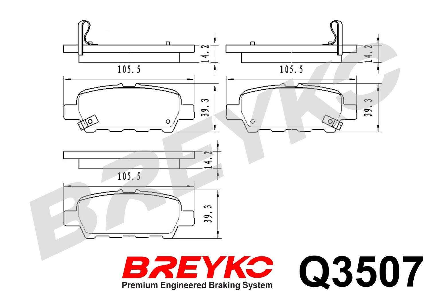 DAVID VASCO Q3507 BREYKO PREMIUM Brake Pad Set, disc brake