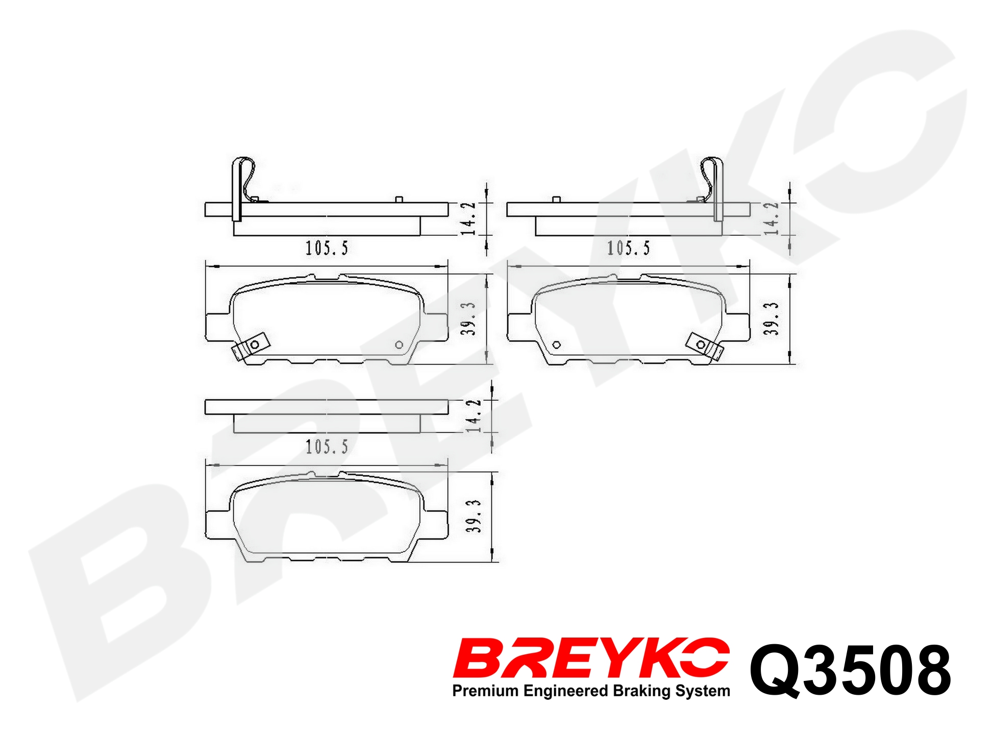 DAVID VASCO Q3508 BREYKO PREMIUM Brake Pad Set, disc brake