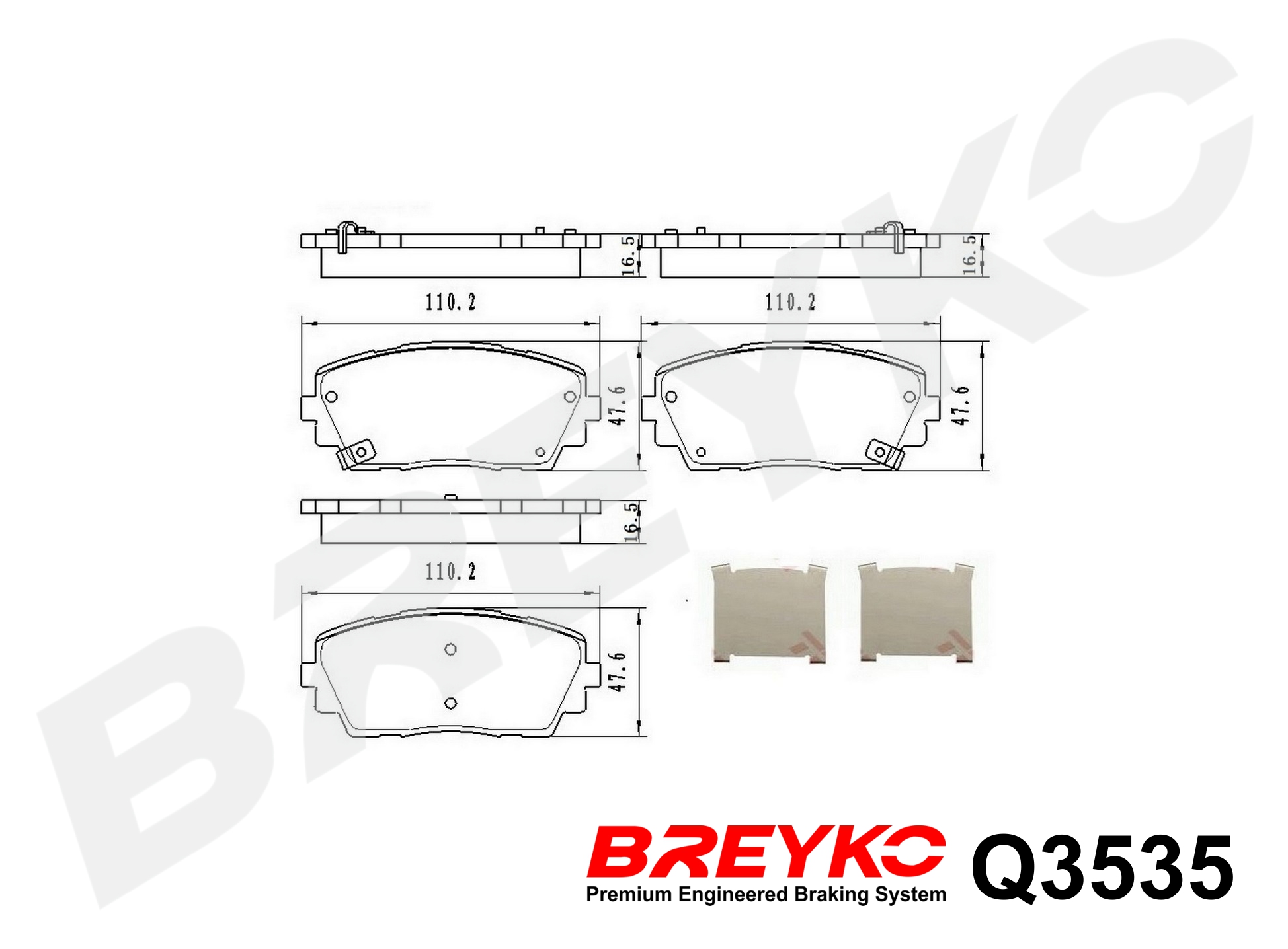 DAVID VASCO Q3535 BREYKO PREMIUM Brake Pad Set, disc brake