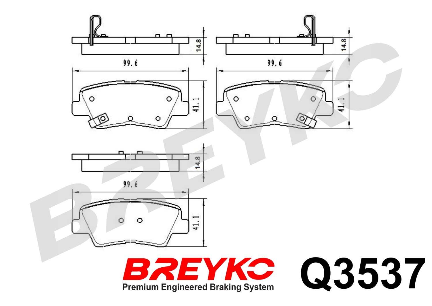 DAVID VASCO Q3537 BREYKO PREMIUM Brake Pad Set, disc brake