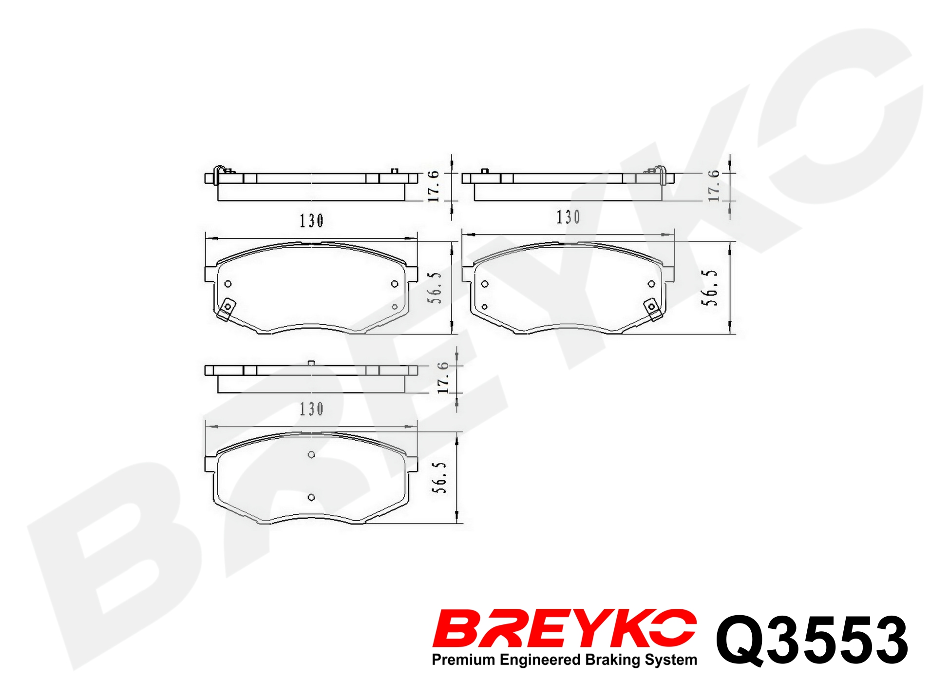 DAVID VASCO Q3553 BREYKO PREMIUM Brake Pad Set, disc brake