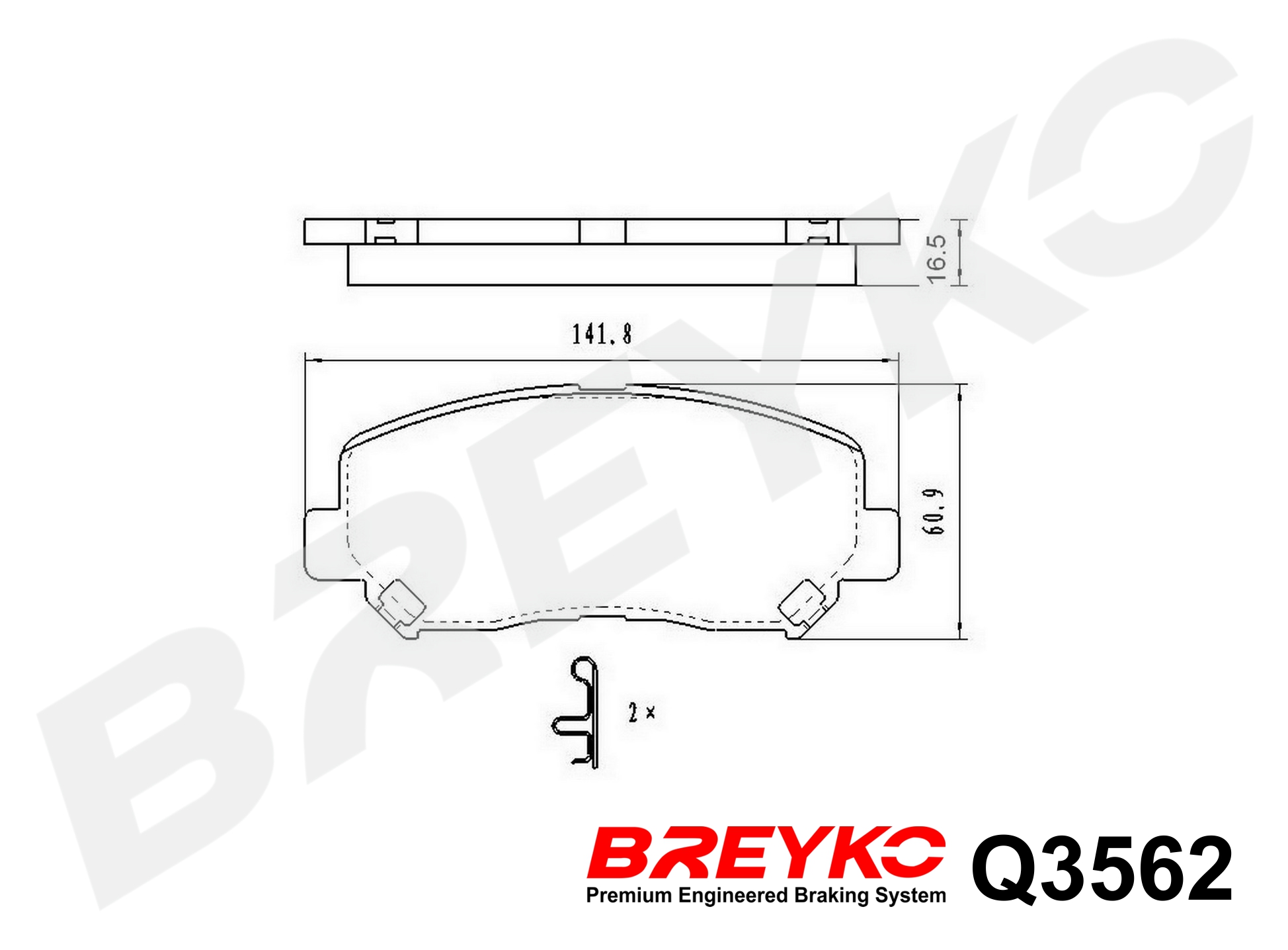 DAVID VASCO Q3562 BREYKO PREMIUM Brake Pad Set, disc brake