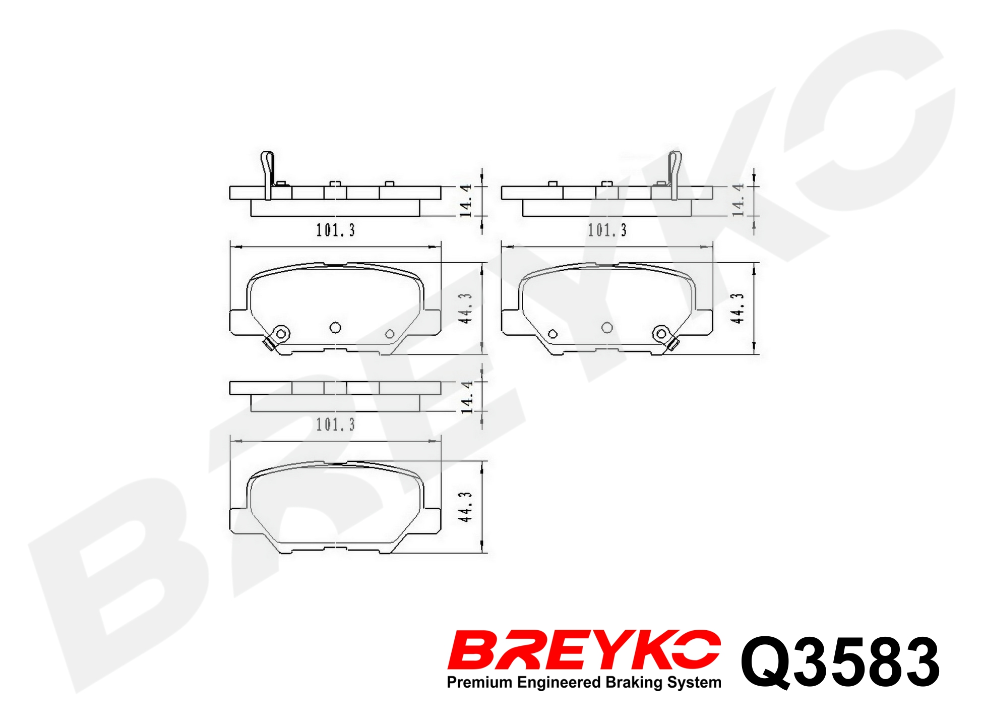 DAVID VASCO Q3583 BREYKO PREMIUM Brake Pad Set, disc brake