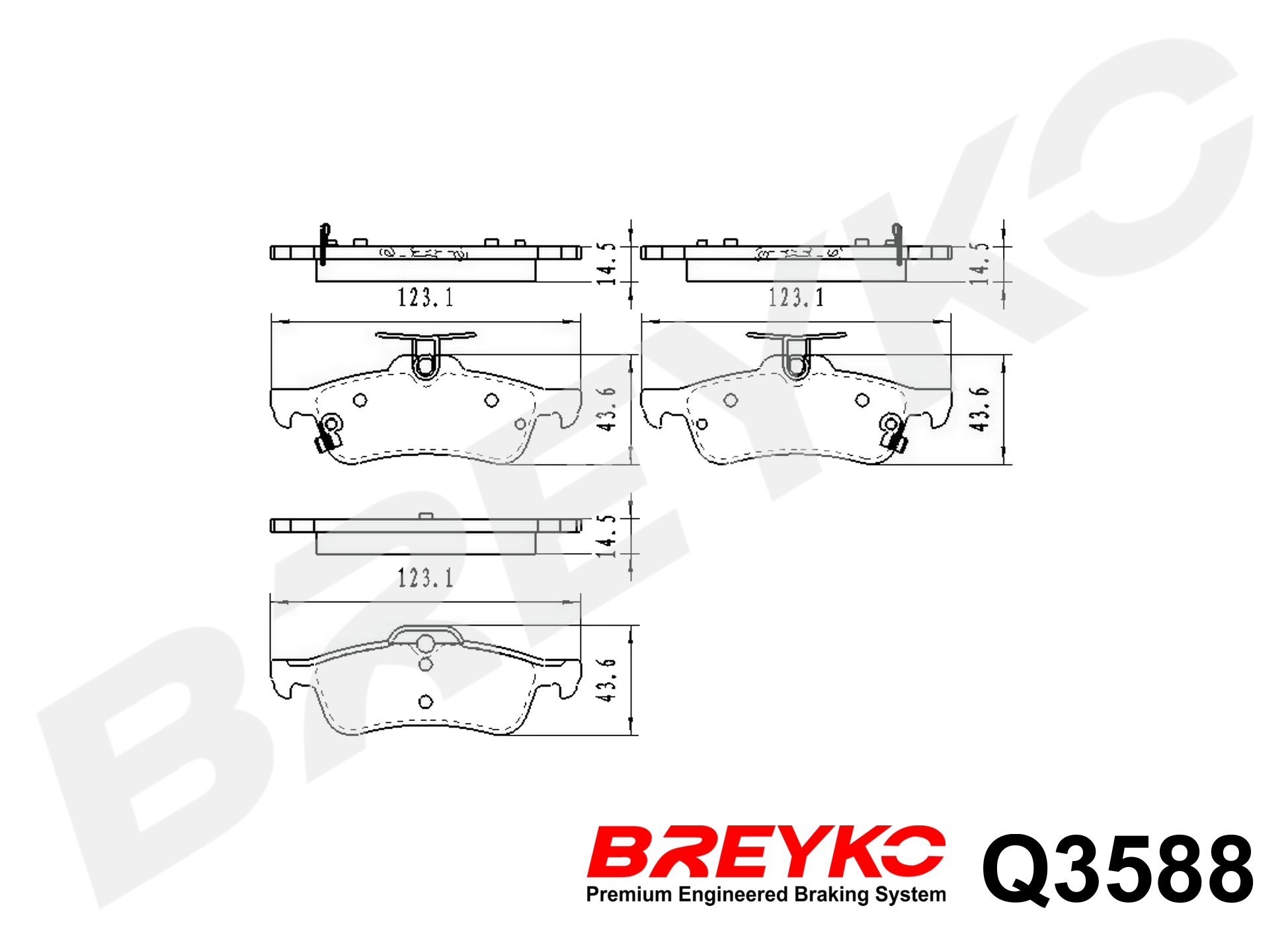 DAVID VASCO Q3588 BREYKO PREMIUM Brake Pad Set, disc brake