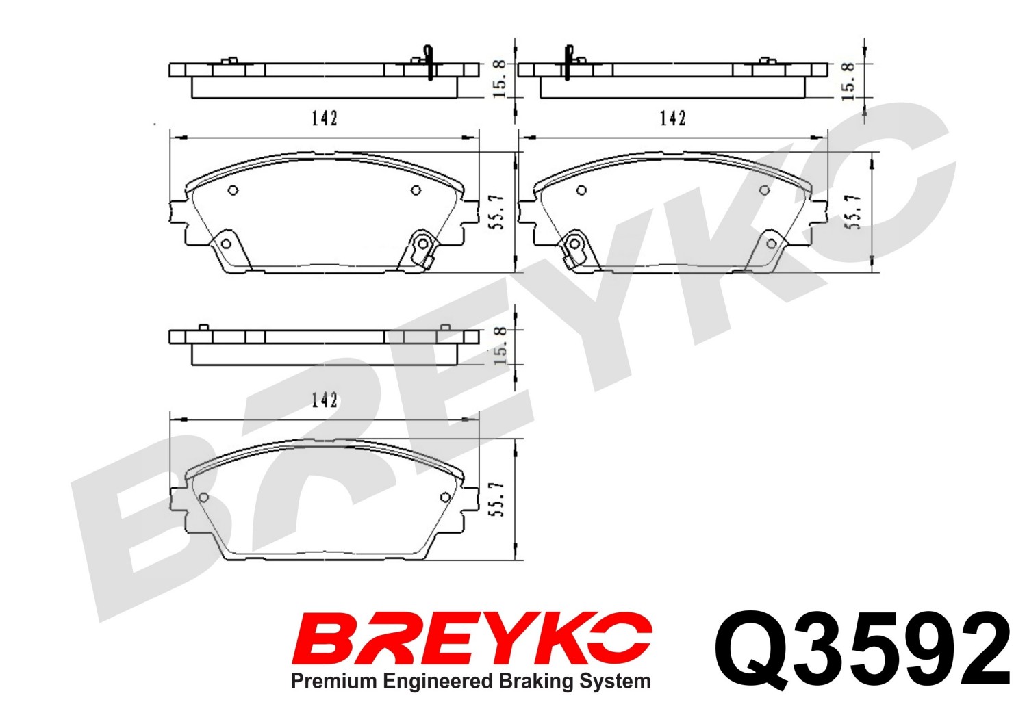 DAVID VASCO Q3592 BREYKO PREMIUM Brake Pad Set, disc brake