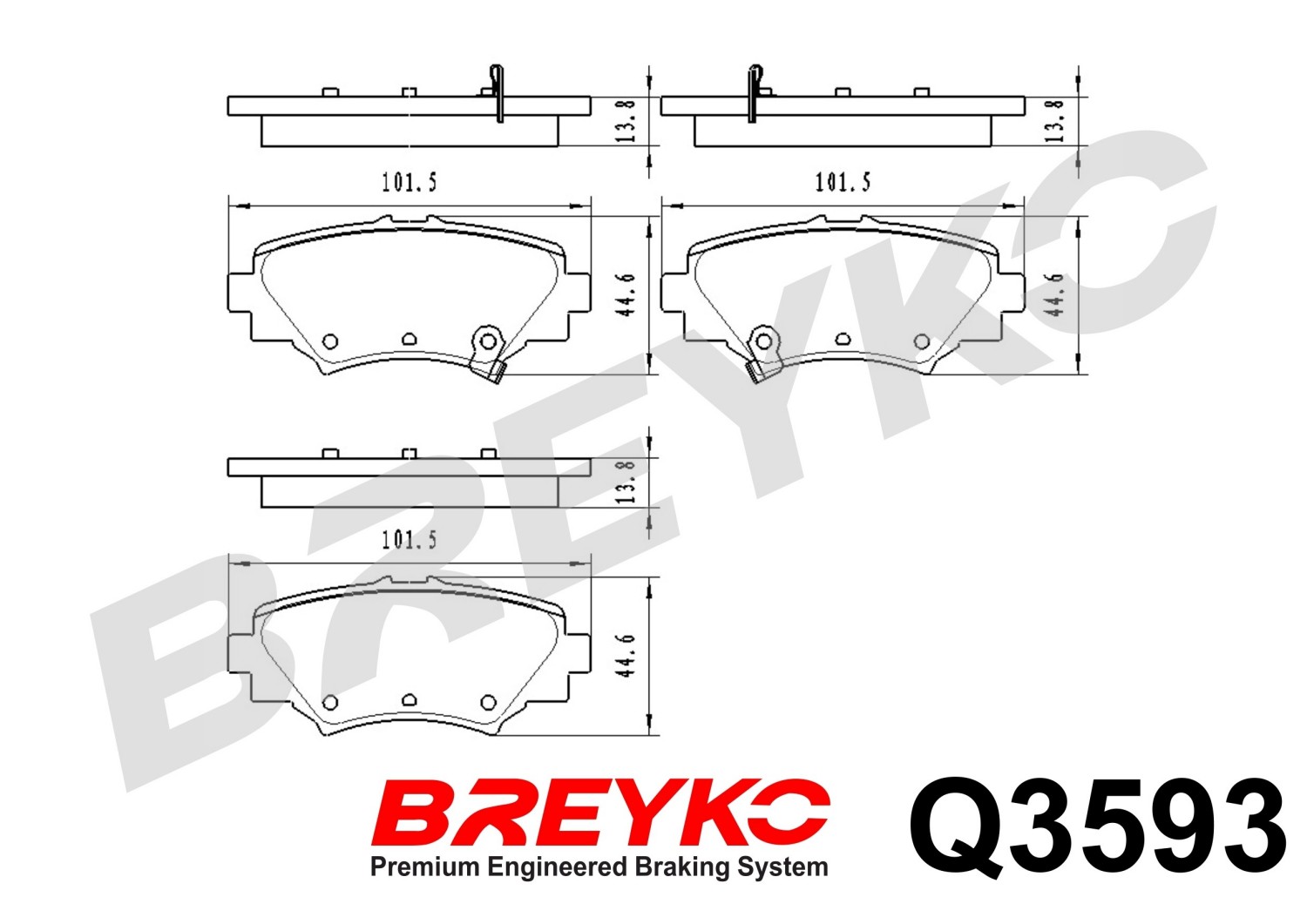 DAVID VASCO Q3593 BREYKO PREMIUM Brake Pad Set, disc brake