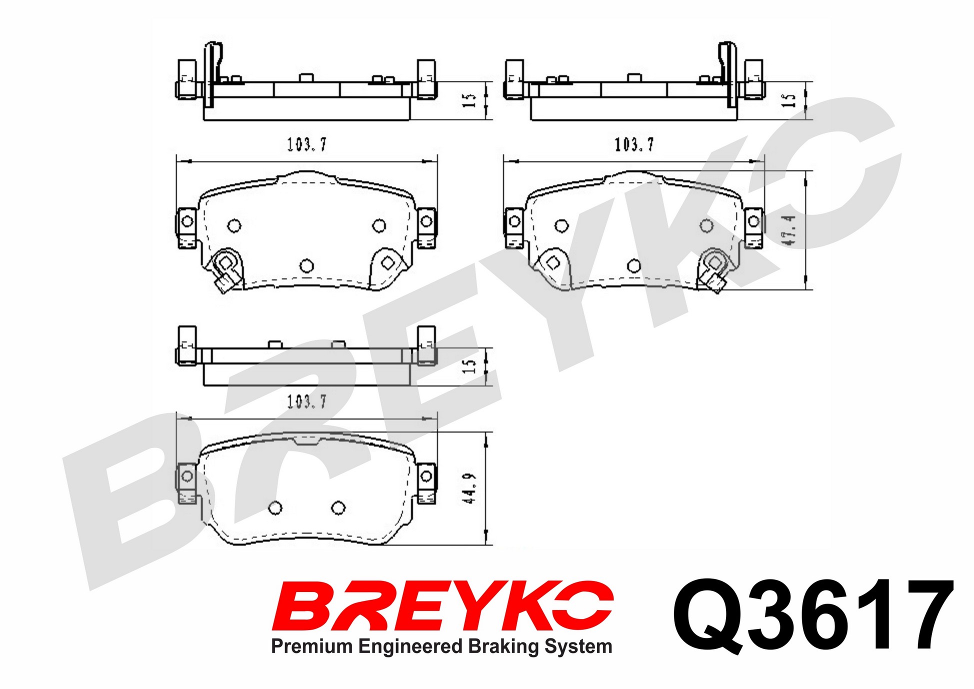 DAVID VASCO Q3617 BREYKO PREMIUM Brake Pad Set, disc brake