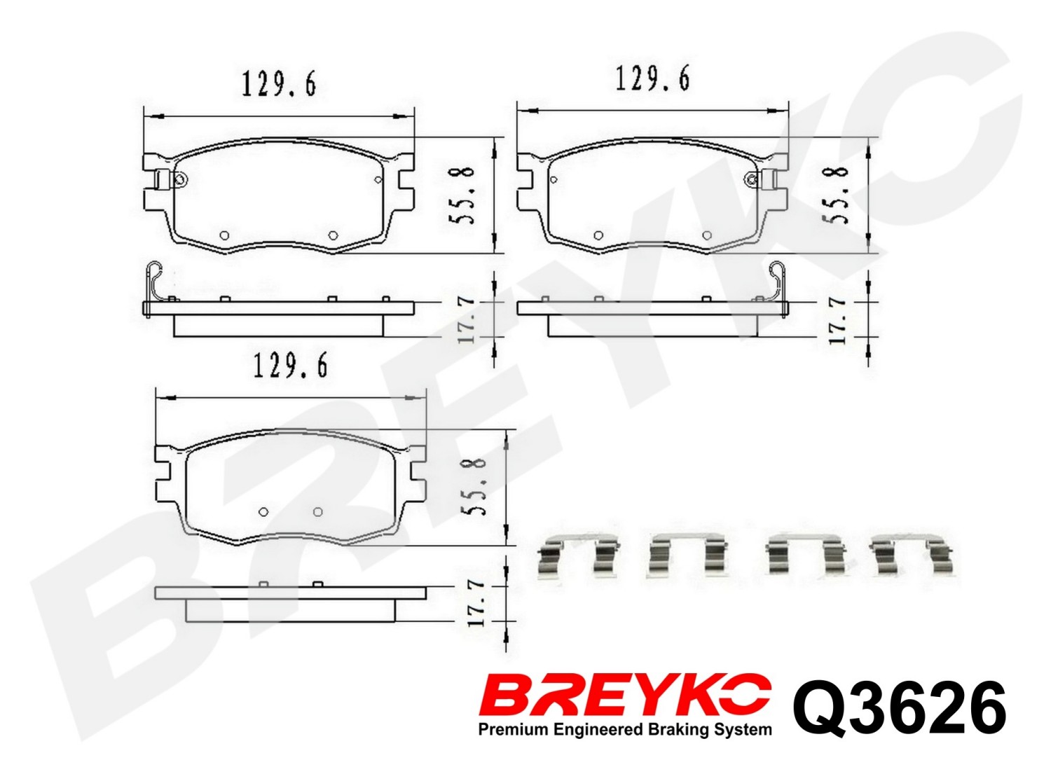 DAVID VASCO Q3626 BREYKO PREMIUM Brake Pad Set, disc brake