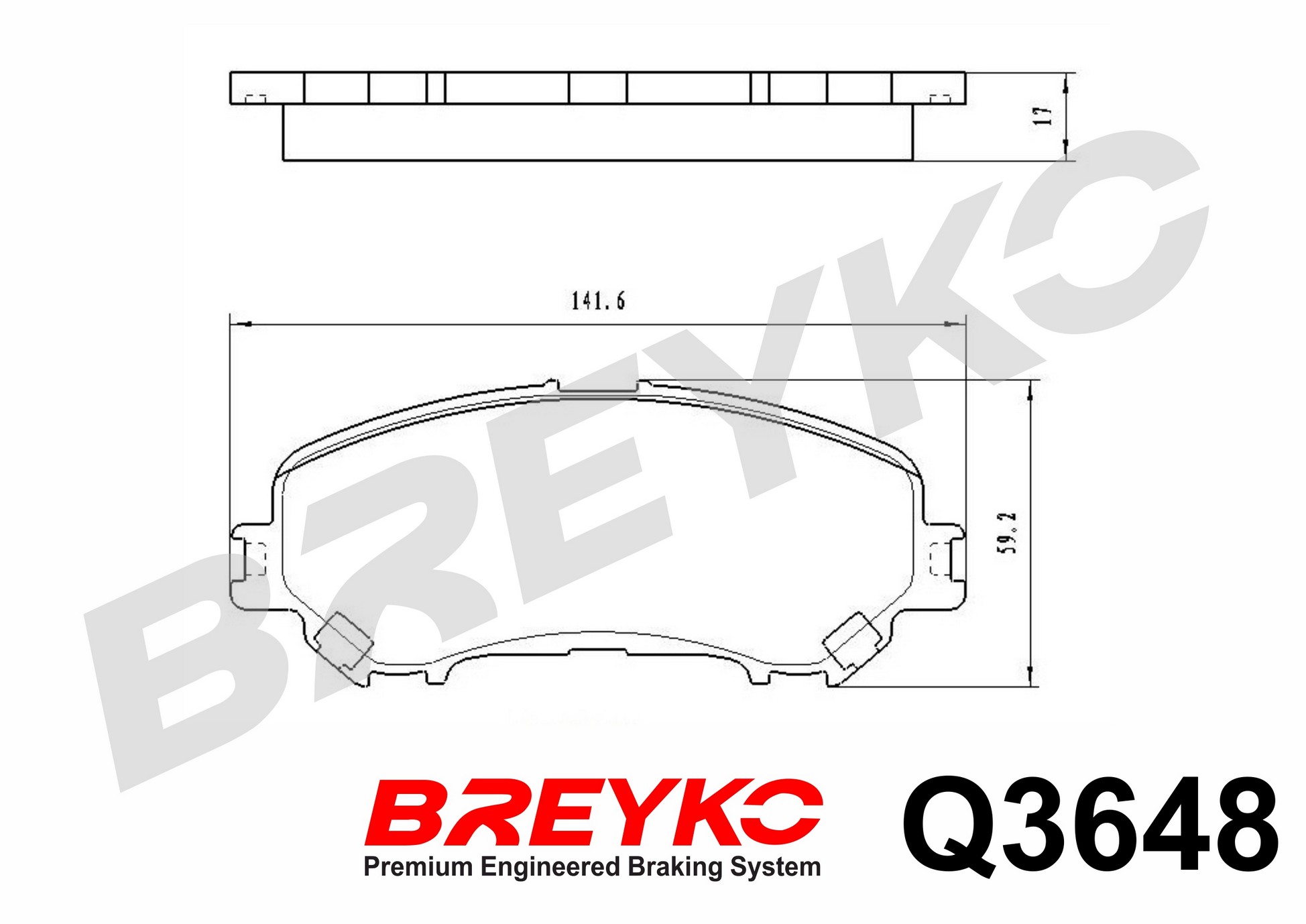DAVID VASCO Q3648 BREYKO PREMIUM Brake Pad Set, disc brake