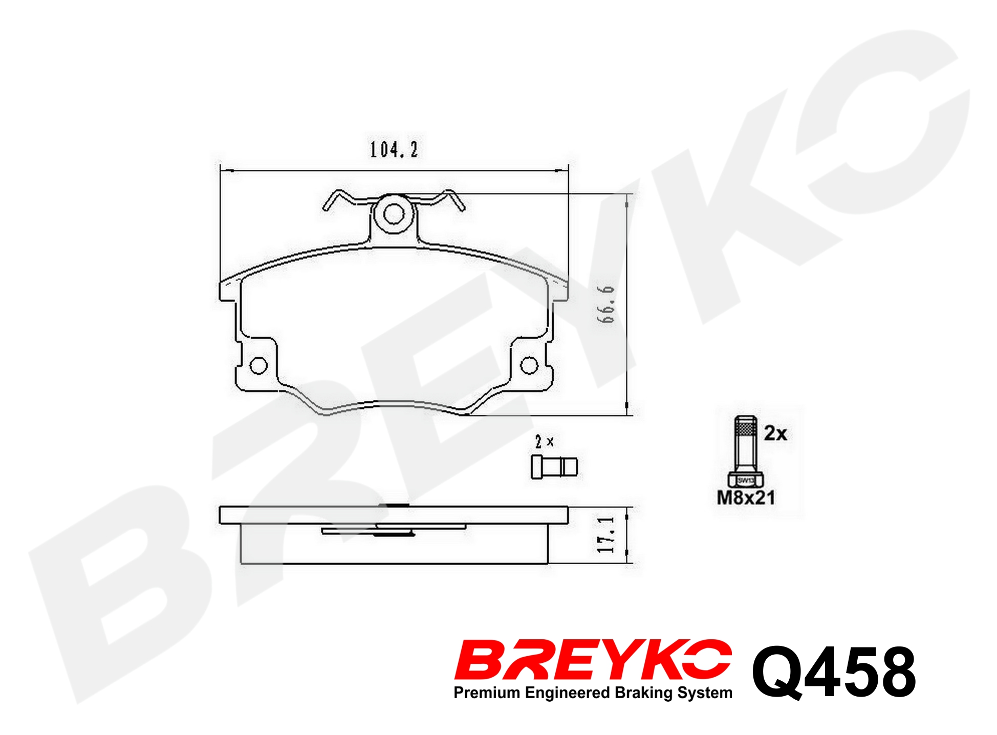 DAVID VASCO Q458 BREYKO PREMIUM Brake Pad Set, disc brake