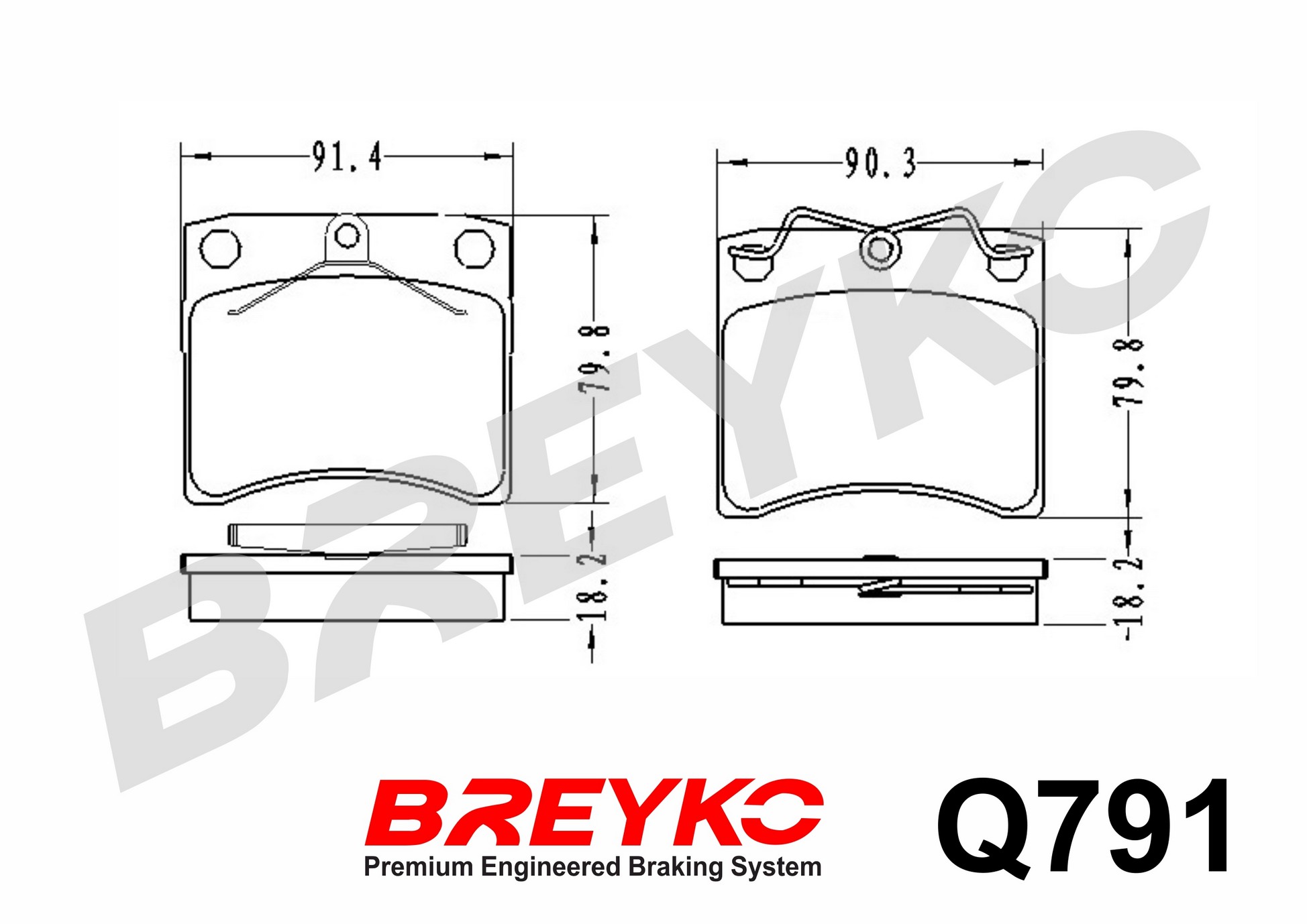 DAVID VASCO Q791 BREYKO PREMIUM Brake Pad Set, disc brake