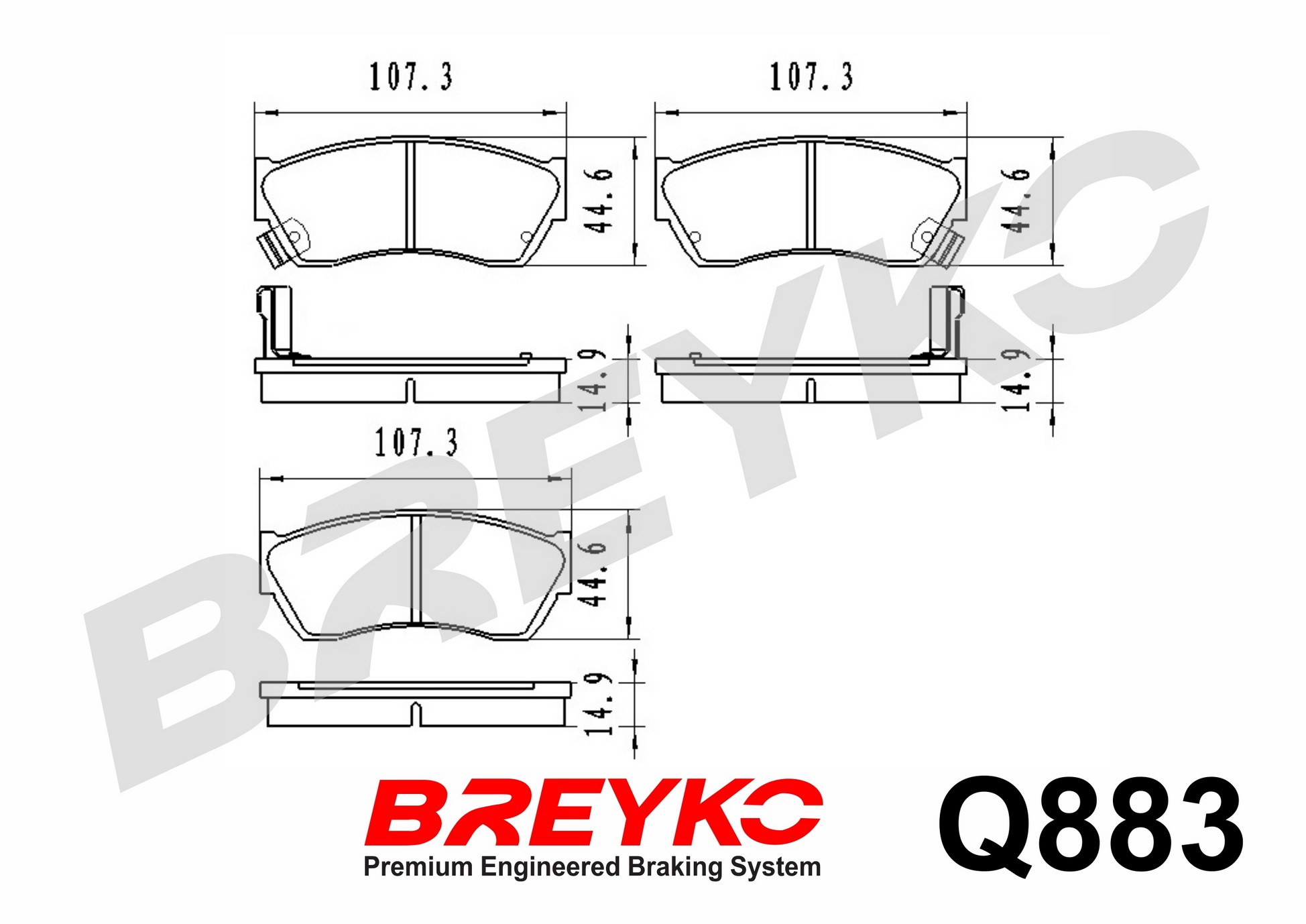 DAVID VASCO Q883 BREYKO PREMIUM Brake Pad Set, disc brake