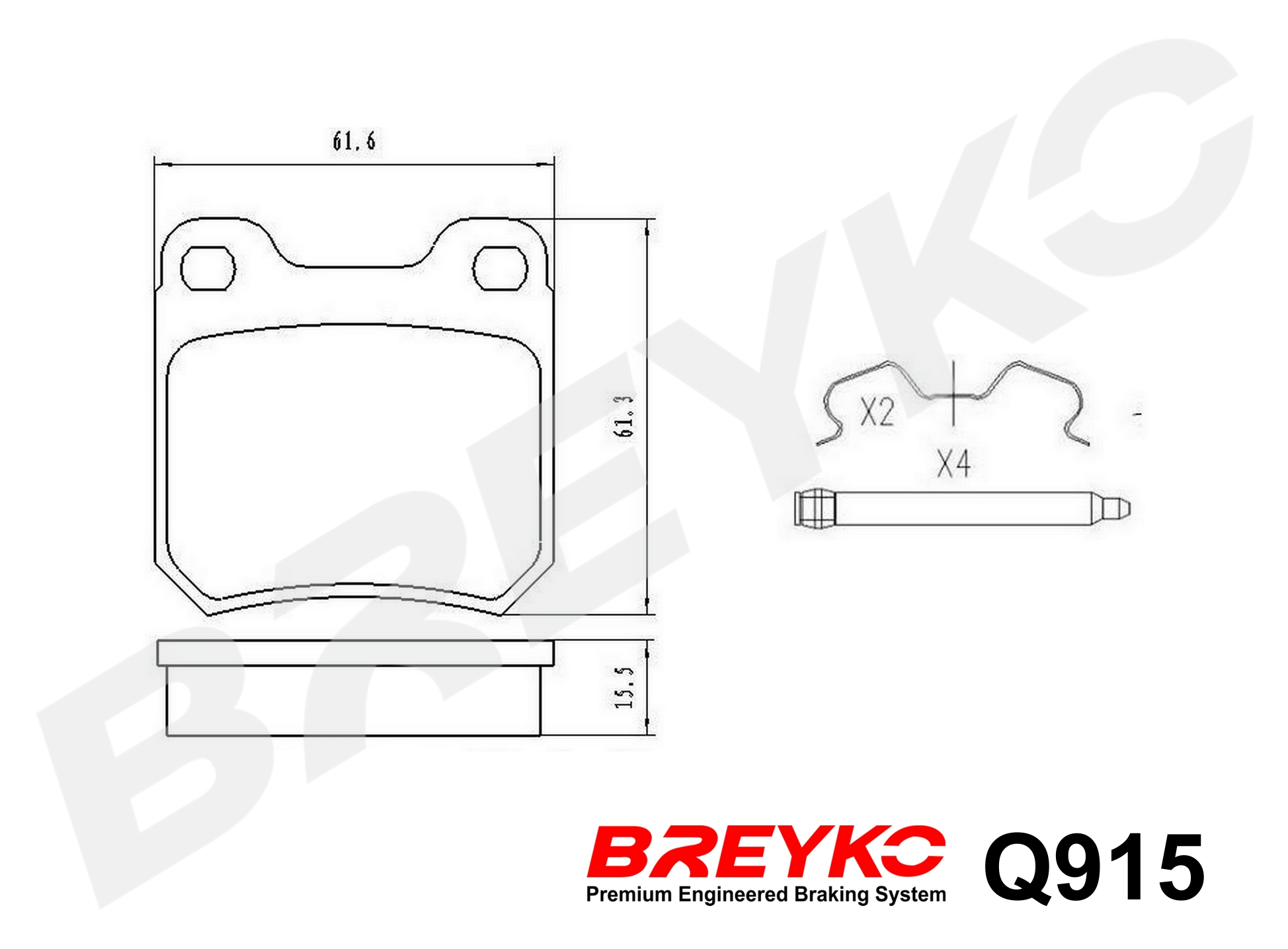 DAVID VASCO Q915 BREYKO PREMIUM Brake Pad Set, disc brake