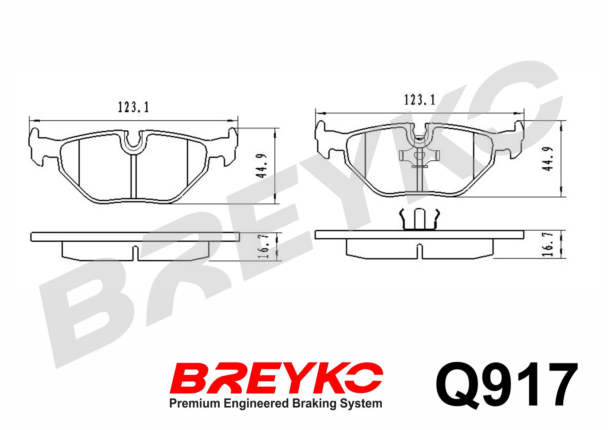 DAVID VASCO Q917 BREYKO PREMIUM Brake Pad Set, disc brake