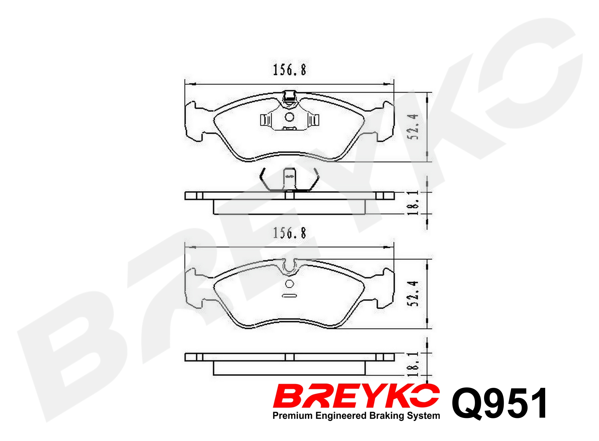 DAVID VASCO Q951 BREYKO PREMIUM Brake Pad Set, disc brake