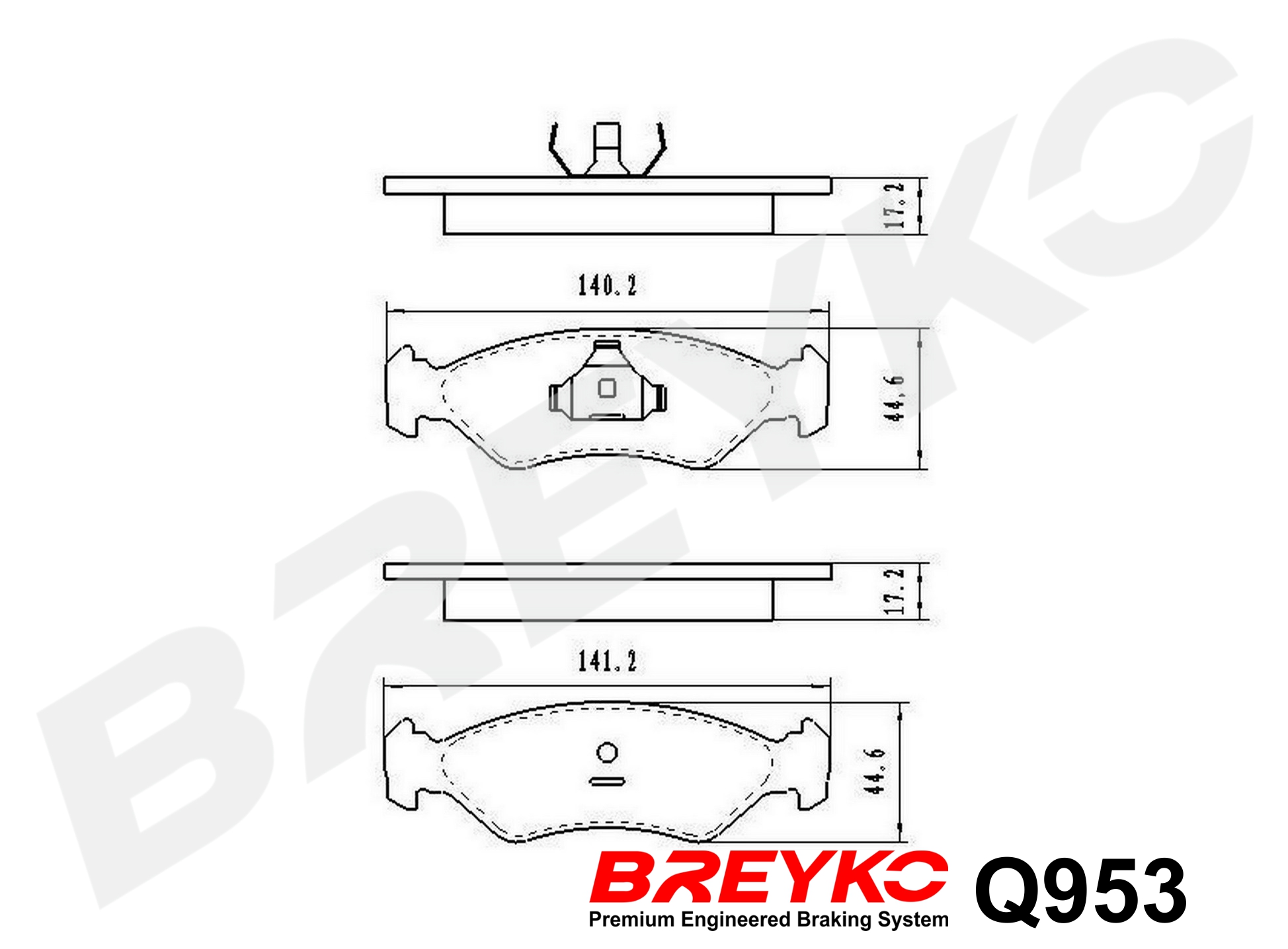 DAVID VASCO Q953 BREYKO PREMIUM Brake Pad Set, disc brake