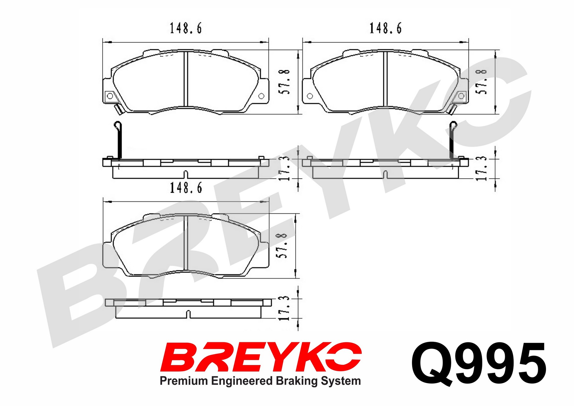DAVID VASCO Q995 BREYKO PREMIUM Brake Pad Set, disc brake