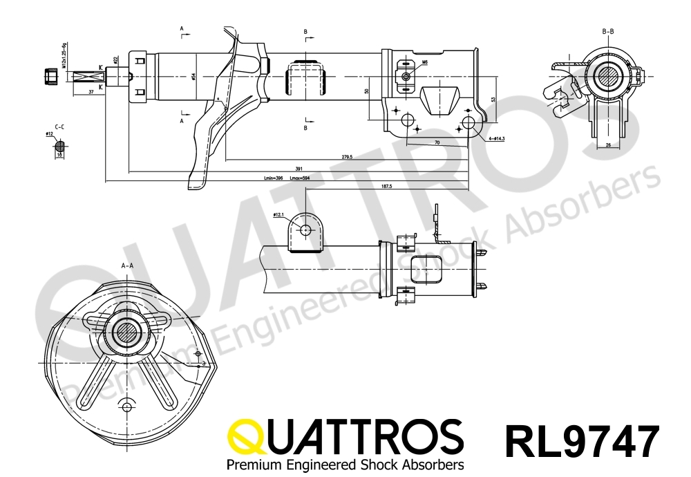 DAVID VASCO RL9747 QUATTROS Shock Absorber