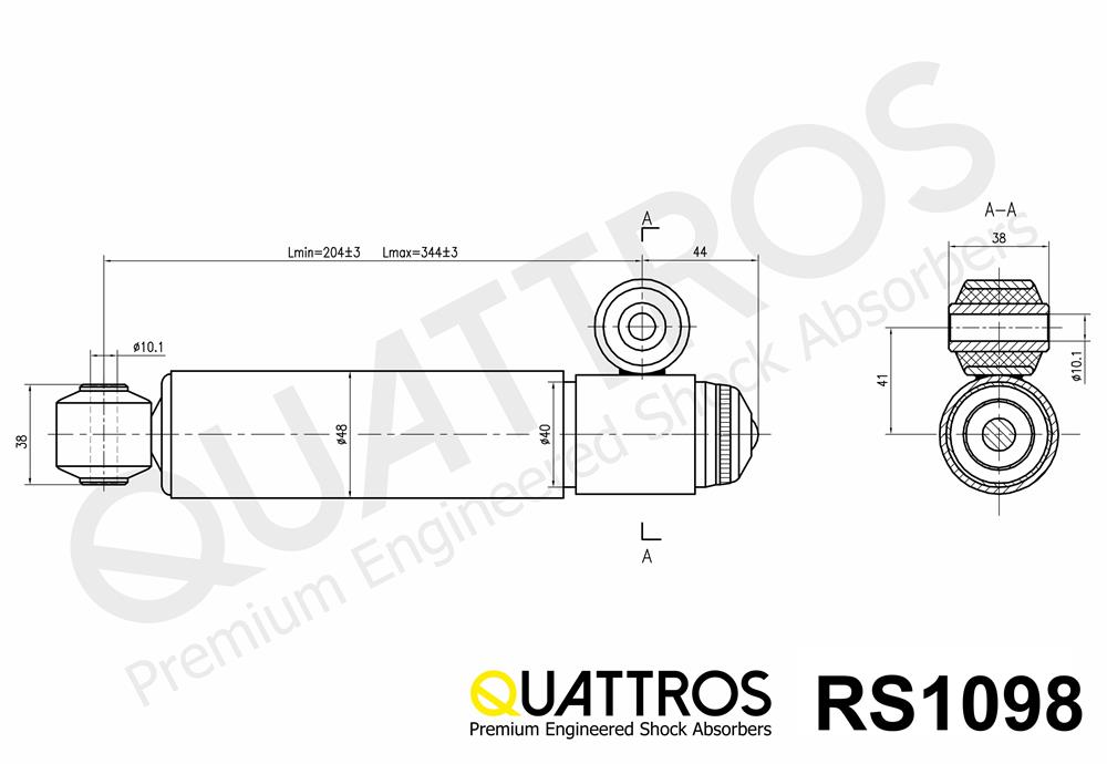 DAVID VASCO RS1098 QUATTROS Ammortizzatore