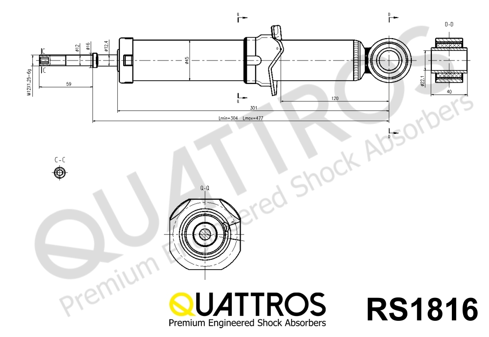 DAVID VASCO RS1816 QUATTROS Ammortizzatore