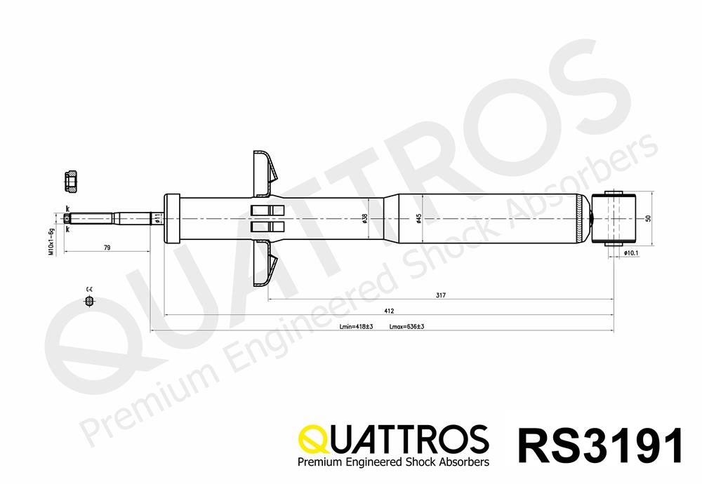 DAVID VASCO RS3191 QUATTROS Ammortizzatore