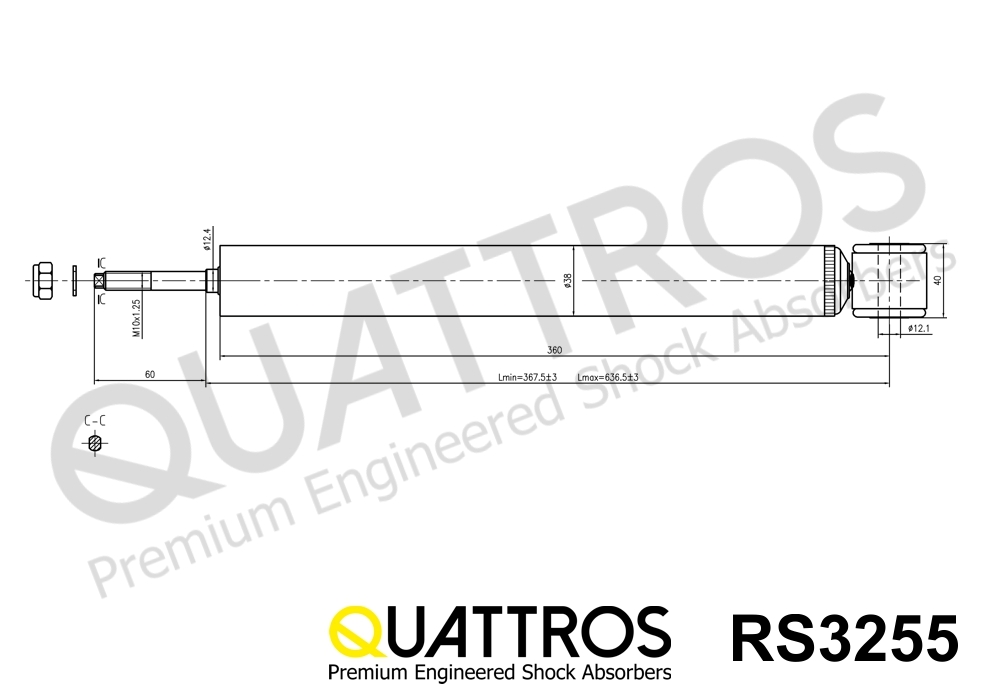 DAVID VASCO RS3255 QUATTROS Ammortizzatore