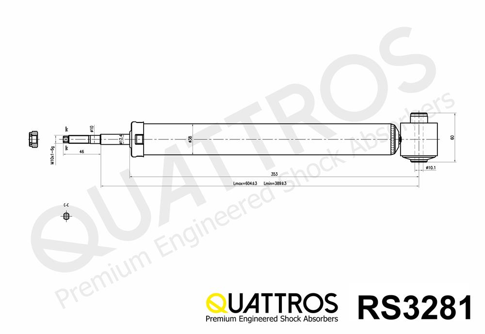 DAVID VASCO RS3281 QUATTROS Ammortizzatore