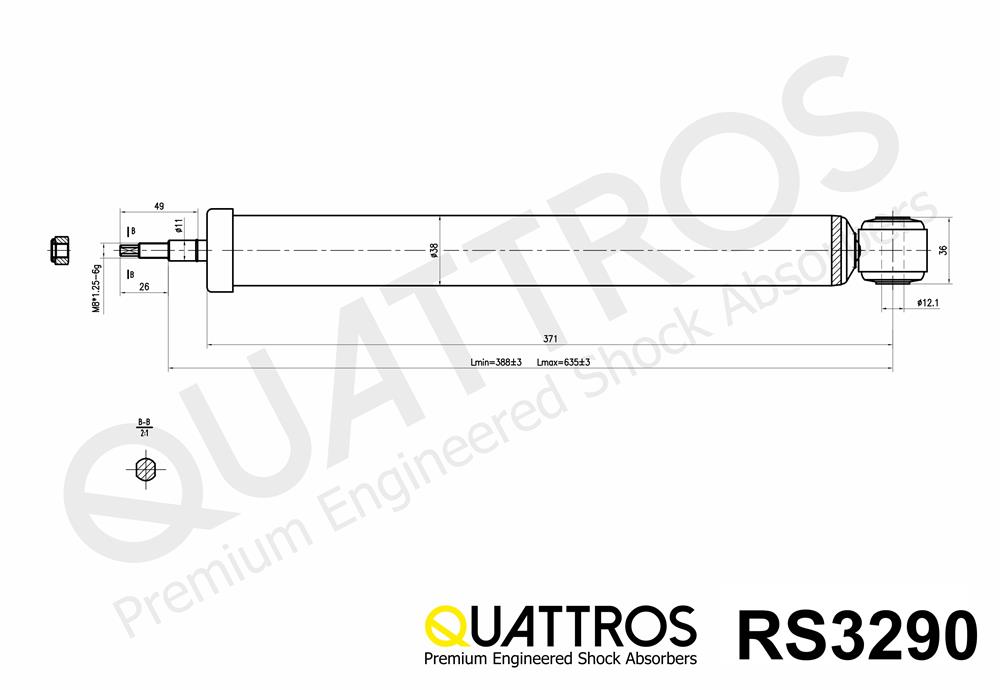 DAVID VASCO RS3290 QUATTROS Ammortizzatore