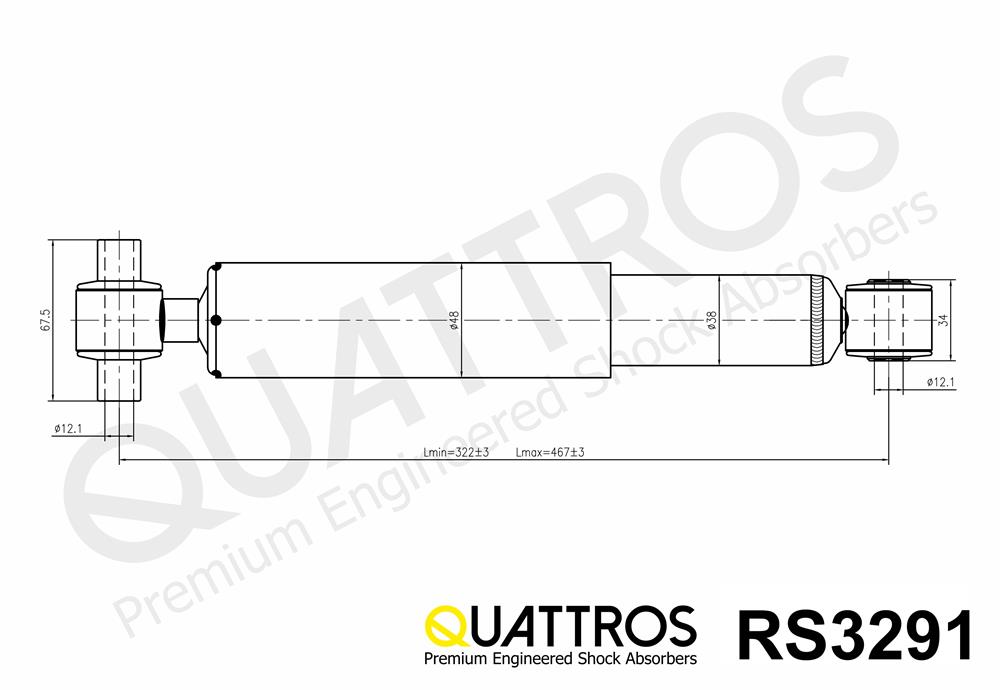 DAVID VASCO RS3291 QUATTROS Ammortizzatore