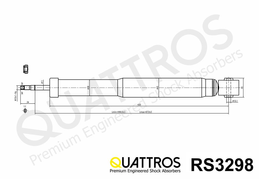 DAVID VASCO RS3298 QUATTROS Ammortizzatore