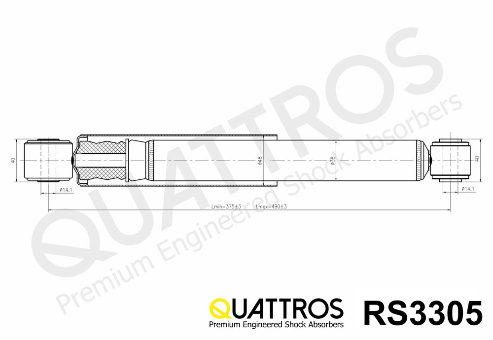 DAVID VASCO RS3305 QUATTROS Ammortizzatore