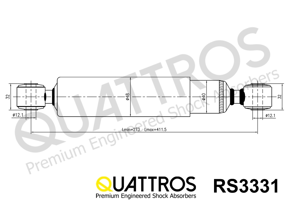 DAVID VASCO RS3331 QUATTROS Ammortizzatore