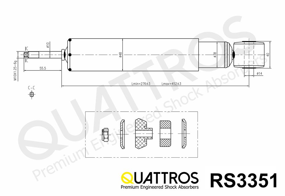 DAVID VASCO RS3351 QUATTROS Shock Absorber