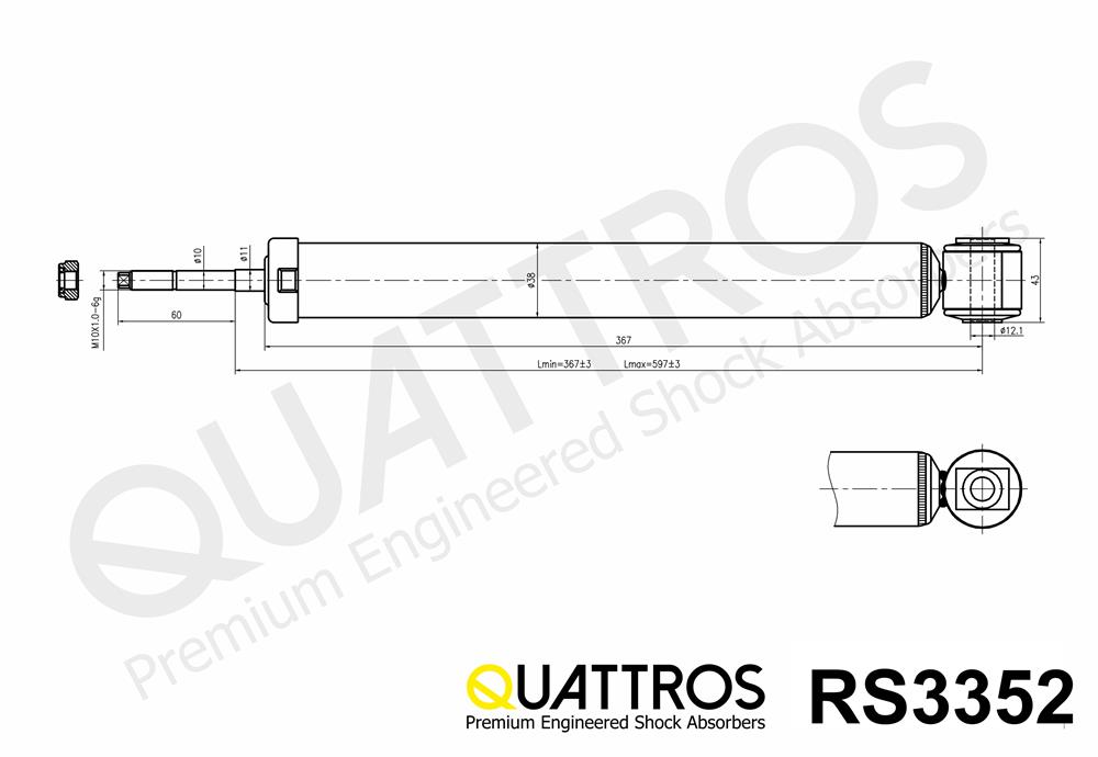 DAVID VASCO RS3352 QUATTROS Shock Absorber