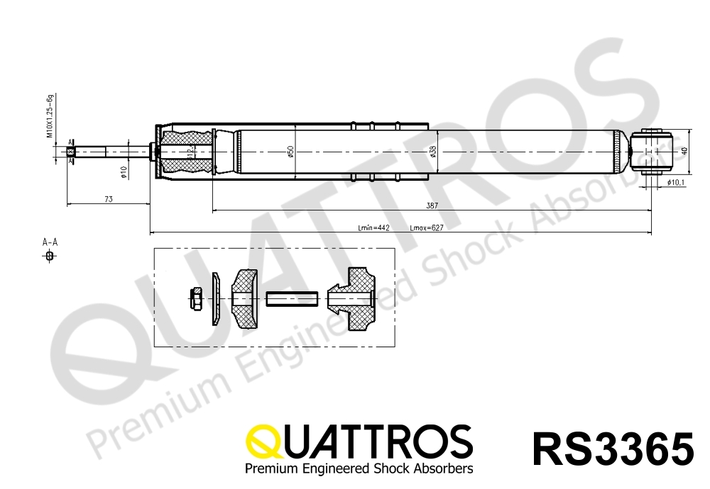 DAVID VASCO RS3365 QUATTROS Shock Absorber