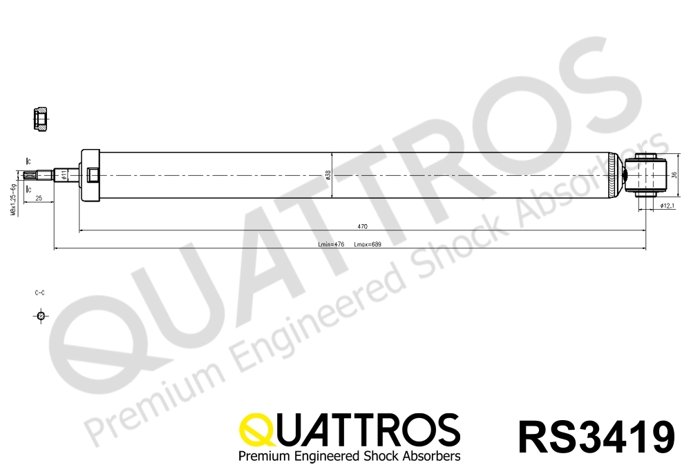DAVID VASCO RS3419 QUATTROS Shock Absorber