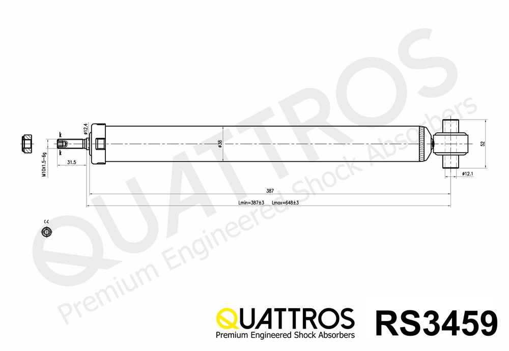 DAVID VASCO RS3459 QUATTROS Shock Absorber