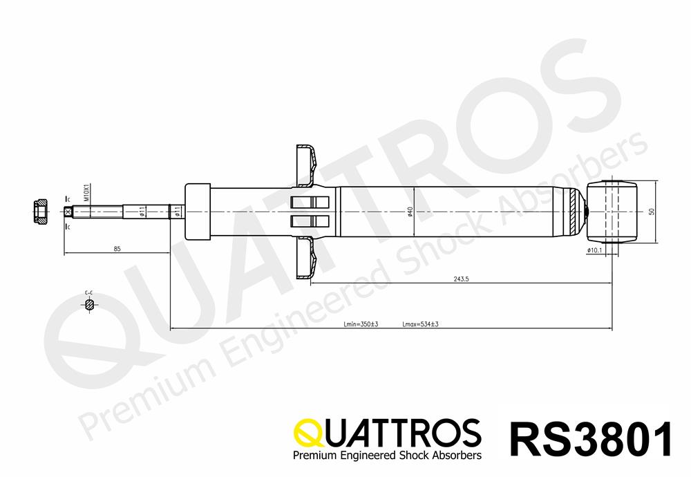 DAVID VASCO RS3801 QUATTROS Shock Absorber